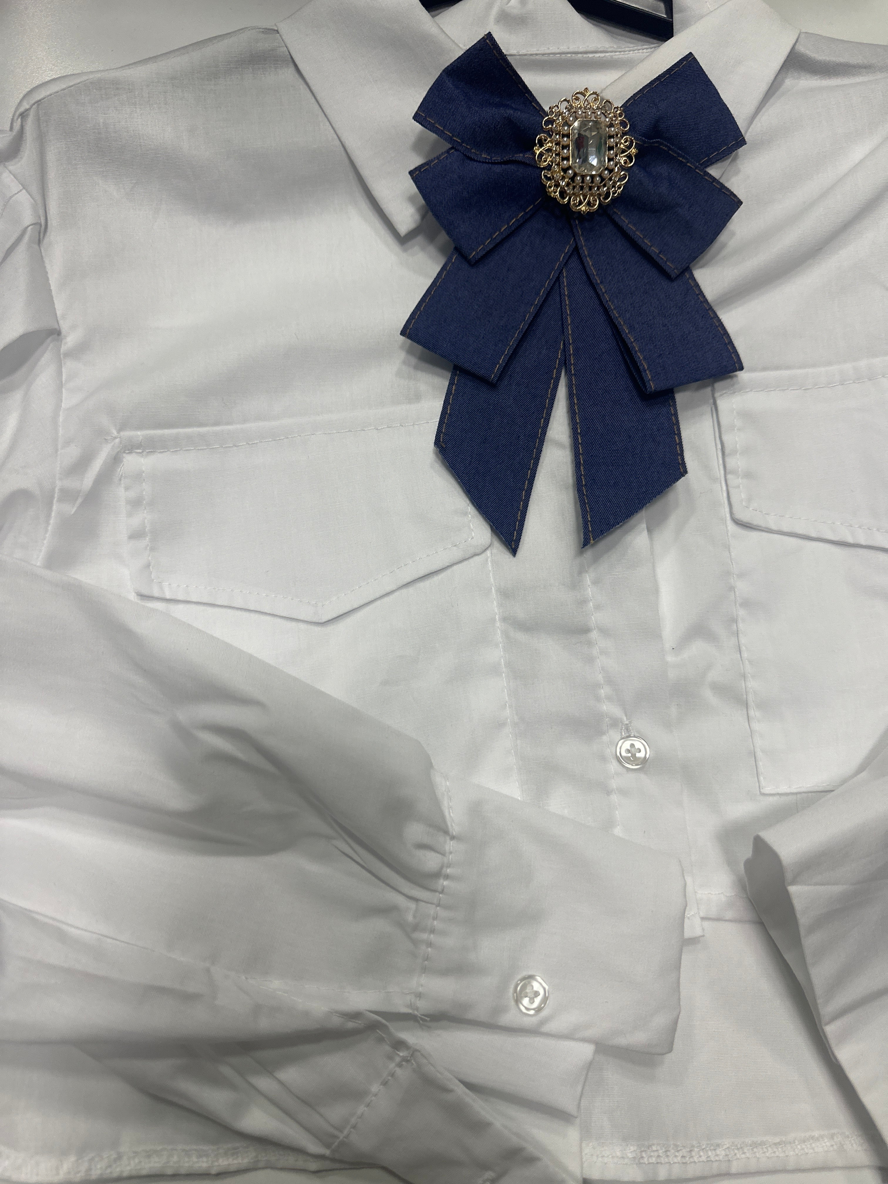 Camicia fiocco blu