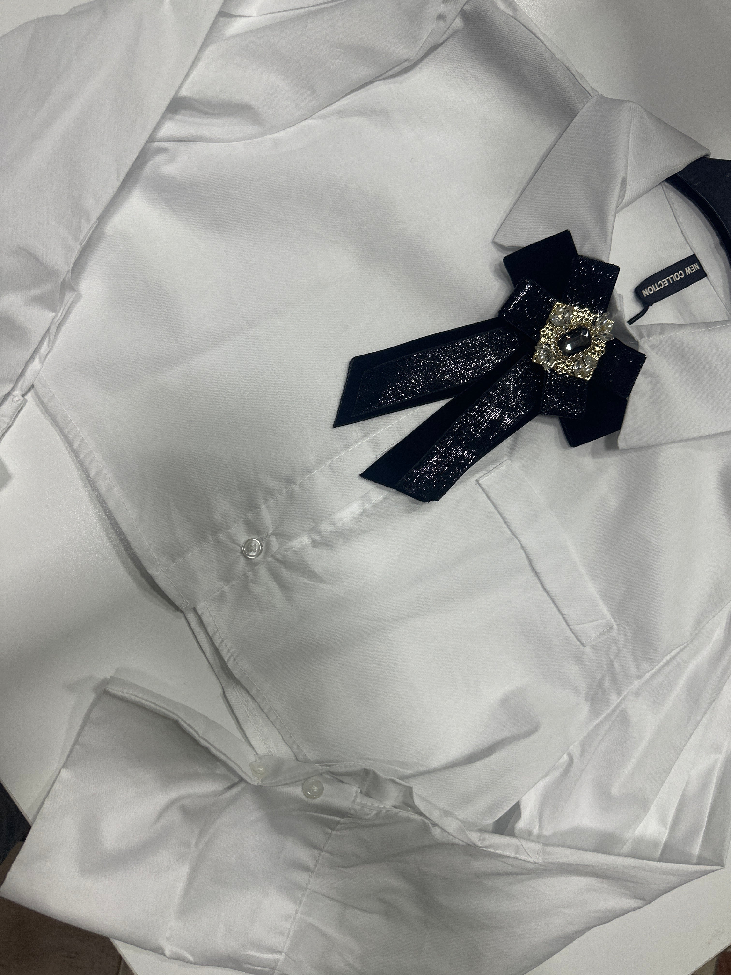 Camicia fiocco nero